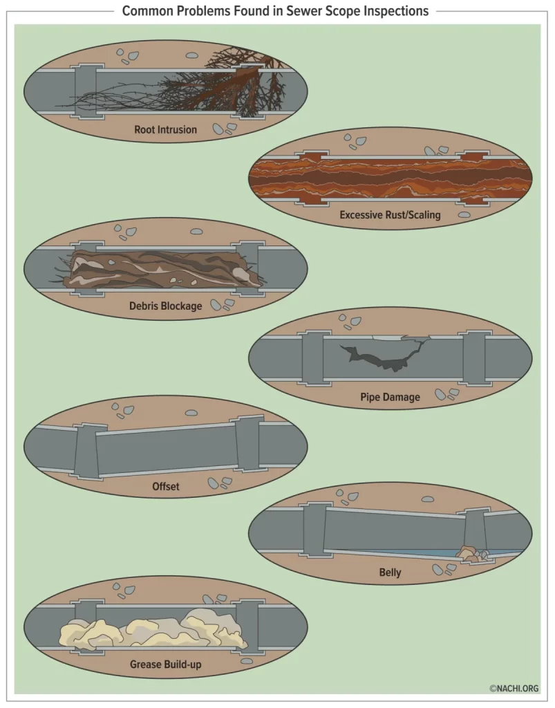 Sewer scope line inspections in central Missouri. Mexico, Columbia, Fulton, Centralia, Vandalia.