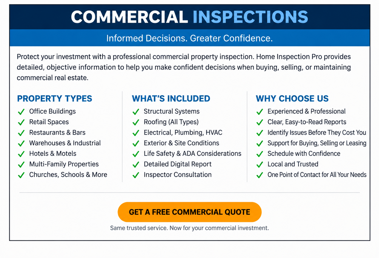 Commercial inspections Mexico MO